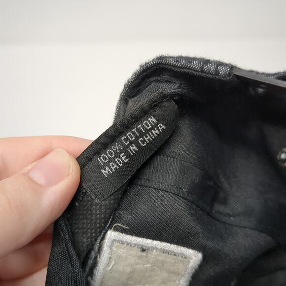 New York Snapback Cap Gray One Size Adjustable Embroidered Vented Holes Elidan - Picture 10 of 10